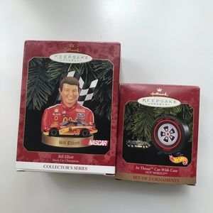 Hallmark Keepsake Ornament Lot Bill Elliott & Car